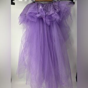 Dolls Kill Sugar Thrillz Tulle Lavender Maxi Skirt NWT